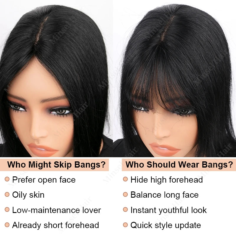 Extensiones de Cabello Humano Negro Jet con Base de PU Inyectado Tipo Piel de 7x11cm, Extensiones con Clip de Cabello Real, Se Pueden Calentar # 1 # 2 # 2C 14 pulgadas 35 cm
