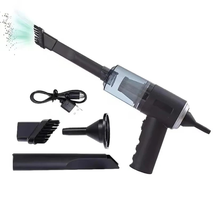 Aspiradora de mano para coche con filtro, súper succión, depósito de polvo de 0,3 L, ruido de 45 dB, adecuada para el hogar, la oficina, limpieza de pelo de mascotas, aspiradora de coche, limpieza de alfombras