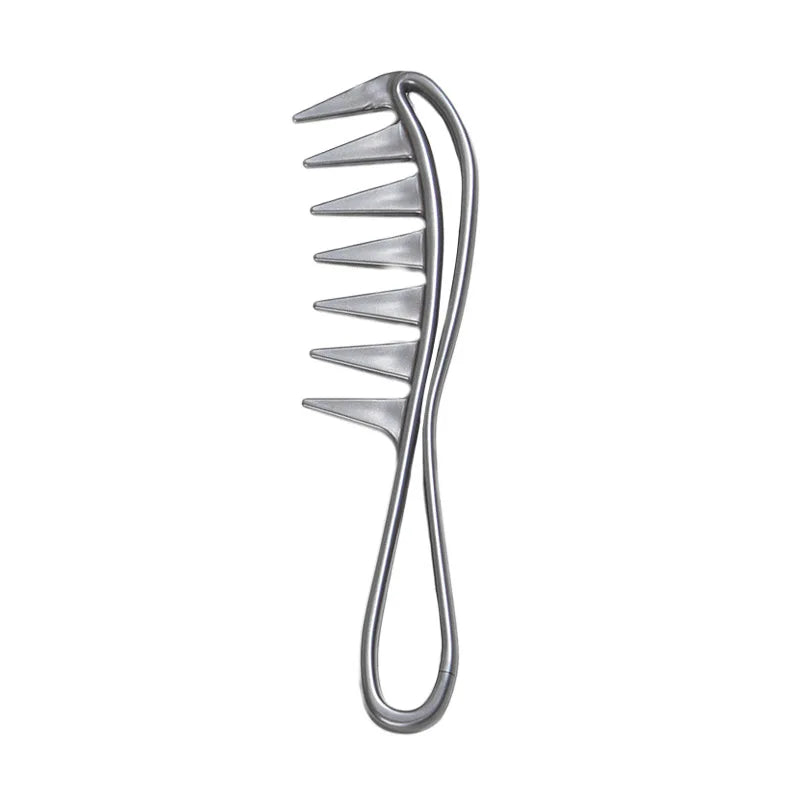 Peine con cabeza de aceite Retro de dientes anchos antiestáticos, peine con zona para estilizar el cabello, peine para desenredar el cabello rizado, herramienta de peluquería para hombres y mujeres