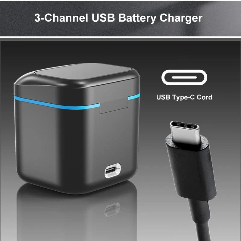 Batería de 2000mAh para GoPro Hero 11 10 9, paquete de batería de iones de litio, almacenamiento de batería de cámara de movimiento para baterías recargables GoPro Hero9