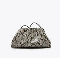 Bolsos de Mano con Diseño de Serpiente para Mujer, Bolso Tipo Dumpling, Clutch, Bandolera, Bolso de Hombro, Bolso de Diseñador de Lujo