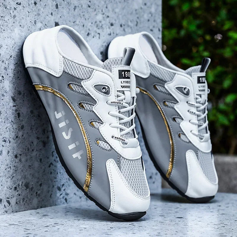 Zapatos informales ligeros y transpirables para hombre, medias zapatillas antideslizantes, zapatos perezosos, zapatillas cómodas para caminar, verano