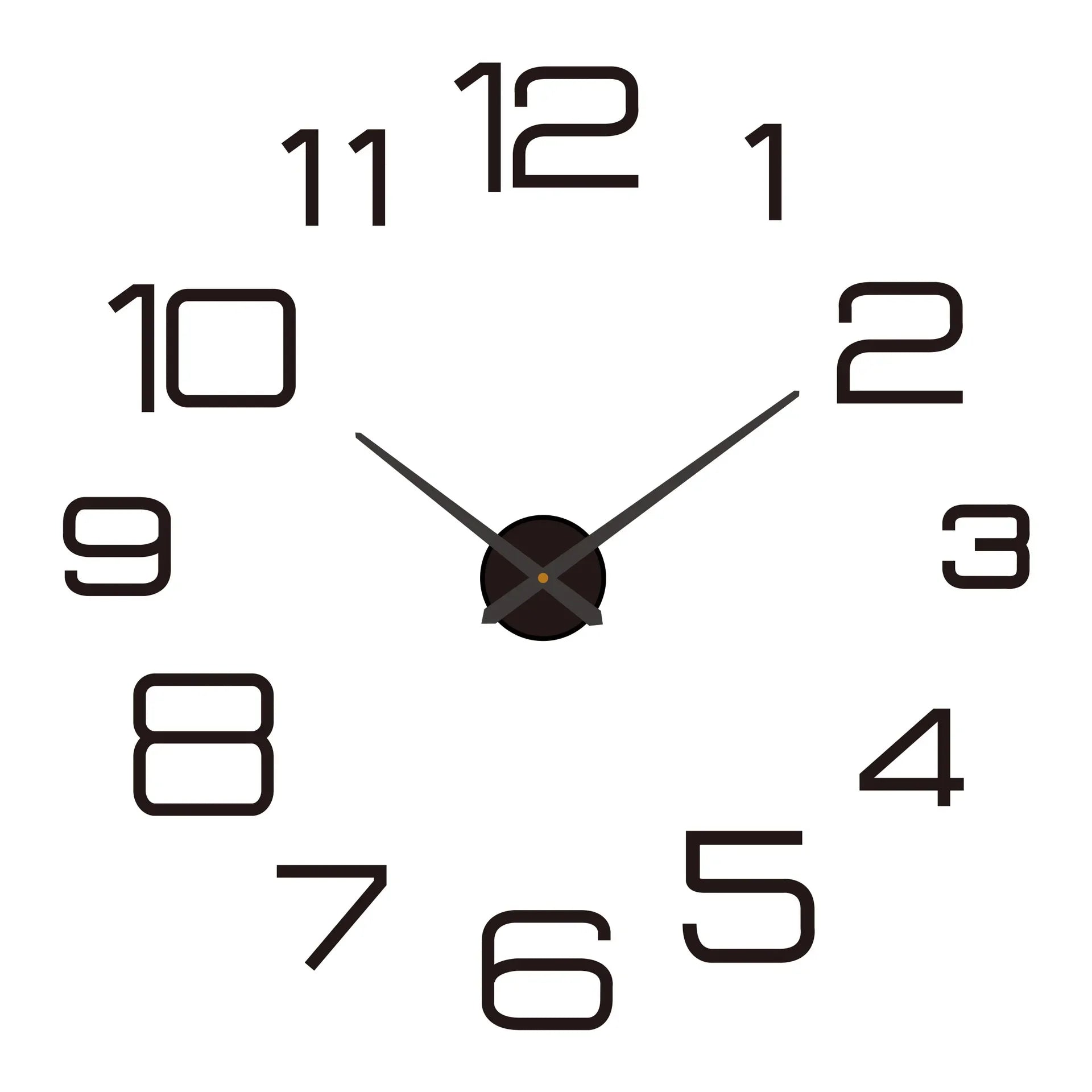 Reloj de pared con espejo acrílico de Número Romano grande 2D/3D, pegatina de moda DIY, relojes de cuarzo, reloj, decoración del hogar, pegatinas para el salón