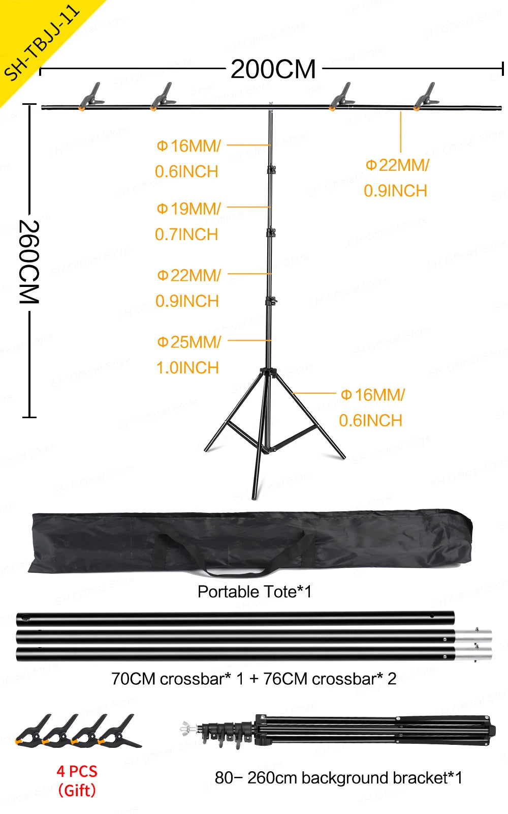 Fotografía en forma de T telón de fondo soporte marco sistema de soporte Kit para estudio fotográfico vídeo Chroma Key pantalla verde con soporte