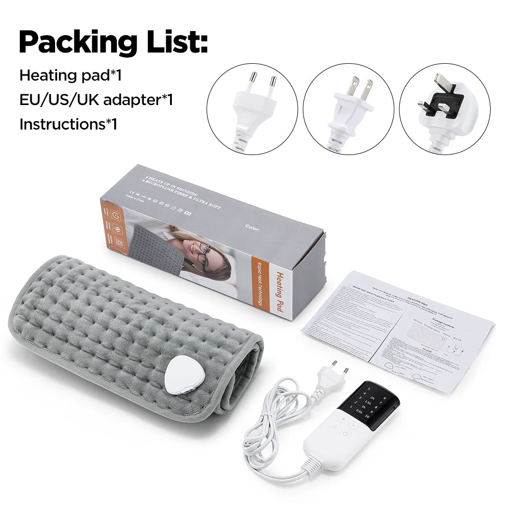 Manta calefactora eléctrica de 30x60cm, almohadilla de compresión caliente multifuncional, estera de calentamiento de invierno, manta térmica con carga USB para uso doméstico