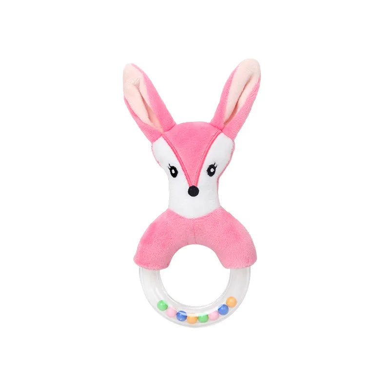 Sonajeros colgantes sensoriales para bebé, juguete de aprendizaje suave, cochecito de animales de peluche, cama de coche infantil, cuna con mordedor para bebés y niños pequeños