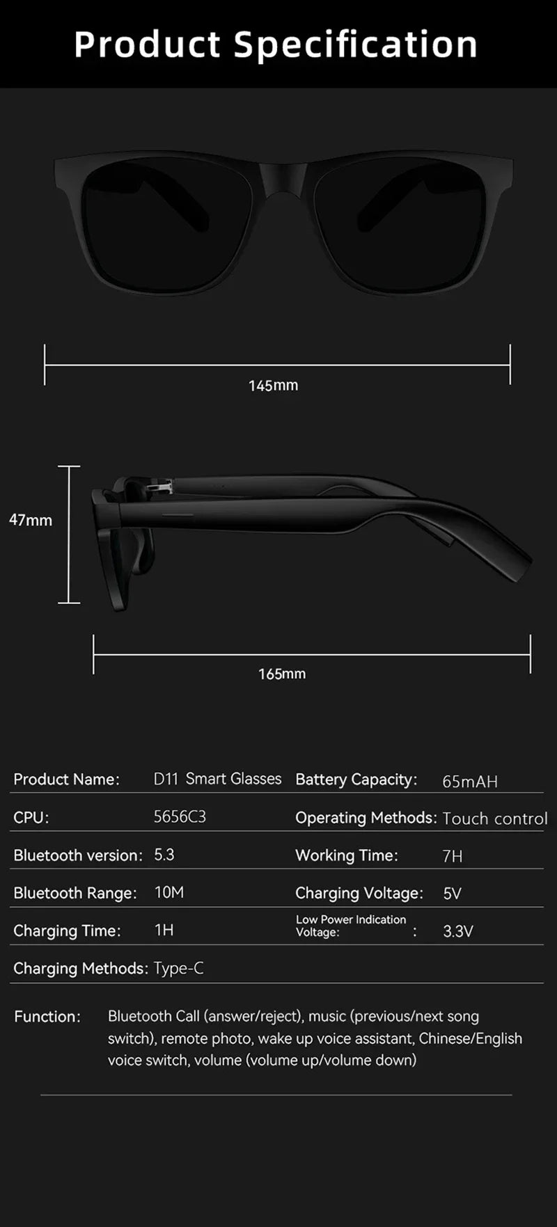 Lentes Inteligentes con IA Lenovo 2026, Nuevas, con Control Táctil 8K, Grabación de Fotos y Vídeos, Traductor, Asistente de Voz, Bluetooth, Inalámbricas