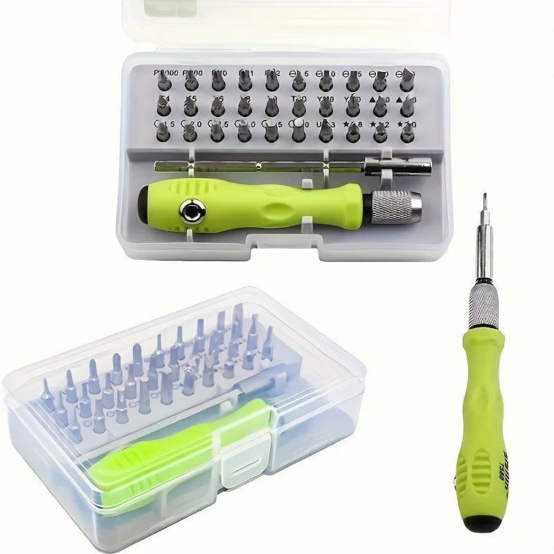 Kit de Destornilladores Multifuncional 32 en 1, Ideal para Reparar Muebles, Dispositivos Móviles, Computadoras, Pequeñas Tareas de Reparación