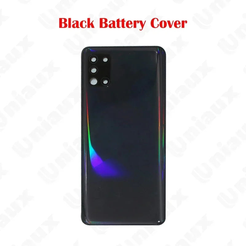 Para Samsung Galaxy A31 A315F A315G A315N A315 carcasa completa marco medio A31 cubierta trasera de batería puerta trasera con reemplazo adhesivo
