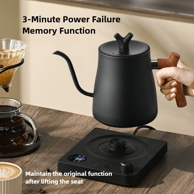 Hervidor Eléctrico Inteligente con Control de Temperatura, 1L, 110V/220V, Acero Inoxidable, para Preparar Café a Mano, Calentamiento Rápido