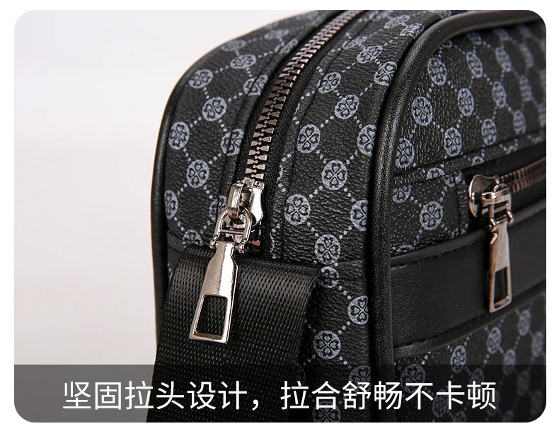 Bolso de hombro con estampado de moda para hombre, bandolera de mensajero de piel sintética, bolso de estilo Vintage para hombre, bolso de hombro, regalo para hombre