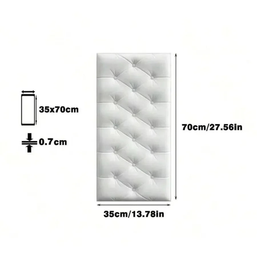 Papel Tapiz Autoadhesivo 3D, Almohadilla de Pared Anticolisión, para Dormitorio Infantil, Sala de Estar, Almohadilla de Espuma Suave, Decoración del Hogar