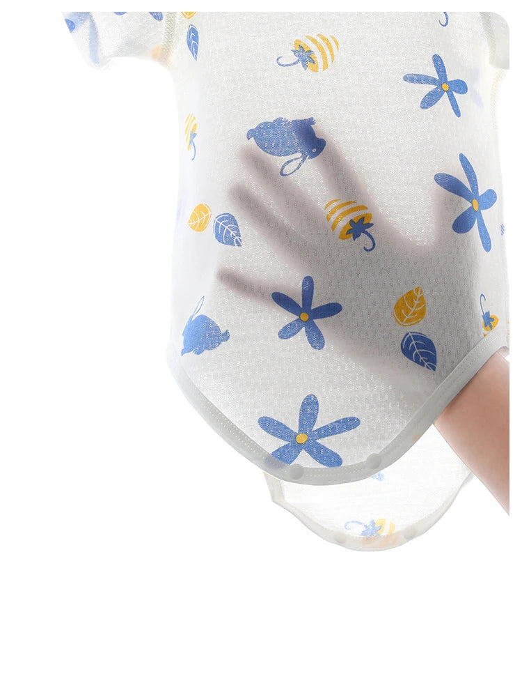 Bebé fino algodón malla manga corta ropa de bebé monos recién nacidos niños y niñas ropa de una pieza Bebes Recien Nacidos 0 A 3