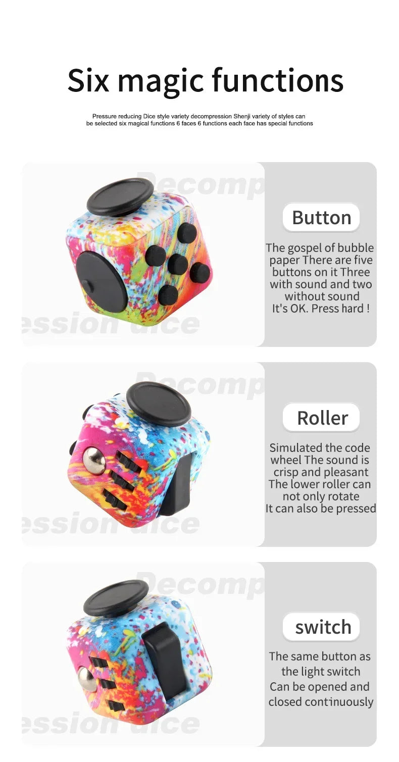 Juguete de descompresión para niños y adultos, cubos antiestrés infinitos, juguetes antiestrés, juegos antiestrés para adultos, 2 uds.