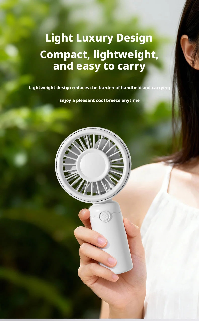 Nuevo Mini Ventilador Portátil USB Recargable Silencioso para Mesa, Maquillaje, Pestañas, Niños, Oficina, Viajes, Enfriador de Aire