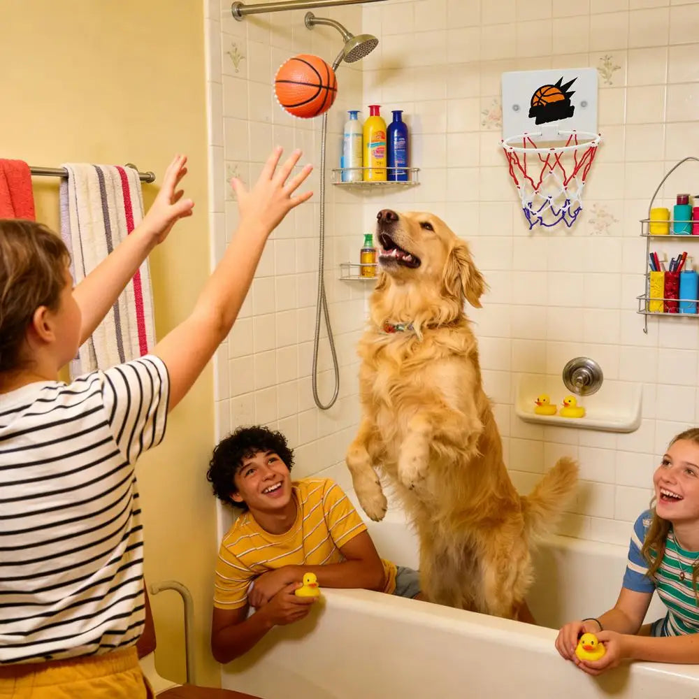 Aro de Baloncesto con Ventosa Pequeño, Juego de Baloncesto sin Taladrar para Niños y Niñas, Ejercicio en Casa o en el Aula