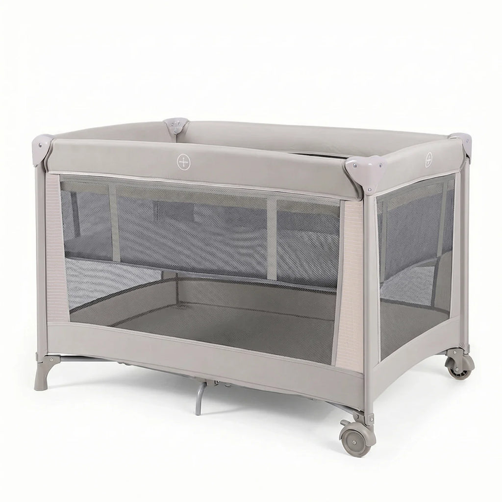 Cuna de Viaje Plegable con Colchón Suave, Ruedas y Bolsa de Transporte, Plegado Rápido y Compacto para Uso en Interiores y Exteriores para Recién Nacidos y Niños Pequeños