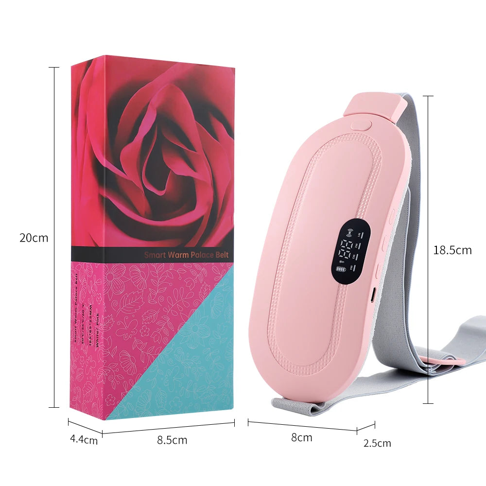 Almohadilla calefactora Menstrual, masajeador Abdominal eléctrico, cinturón de cintura calentado por vibración, cinturón calentador de útero USB para mujeres, cuidado de los períodos