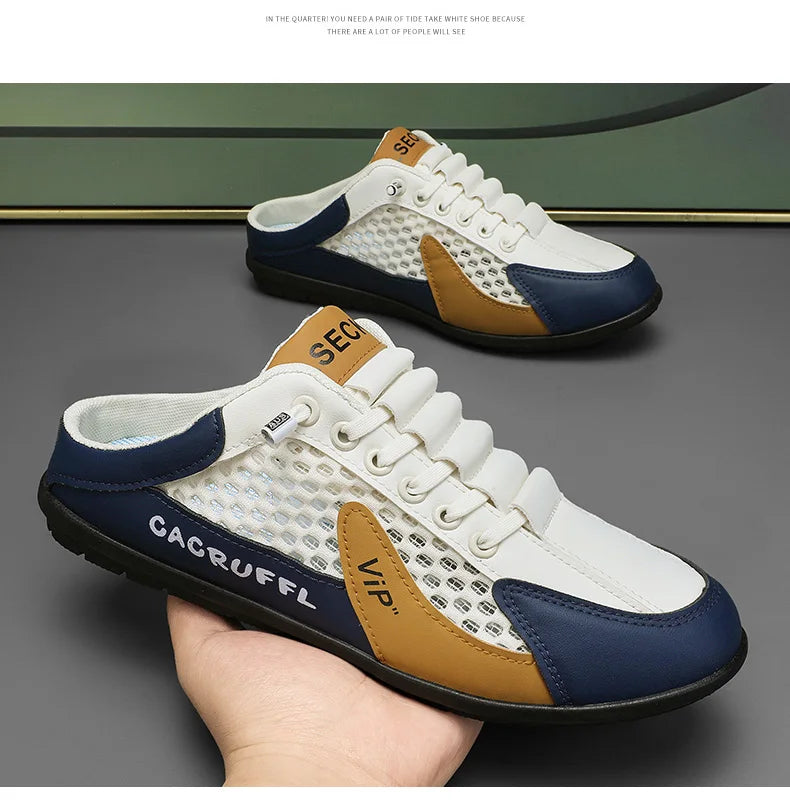 Zapatos de Hombre Estilo Verano 2026, Diseño Cerrado y Deslizante con Malla Transpirable, Mocasines Modernos y Transpirables