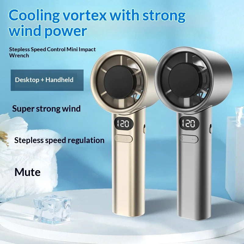 Ventilador de Mano Portátil HOMEFISH, Recargable por USB, sin Aspas, de Alta Velocidad, para Uso Personal