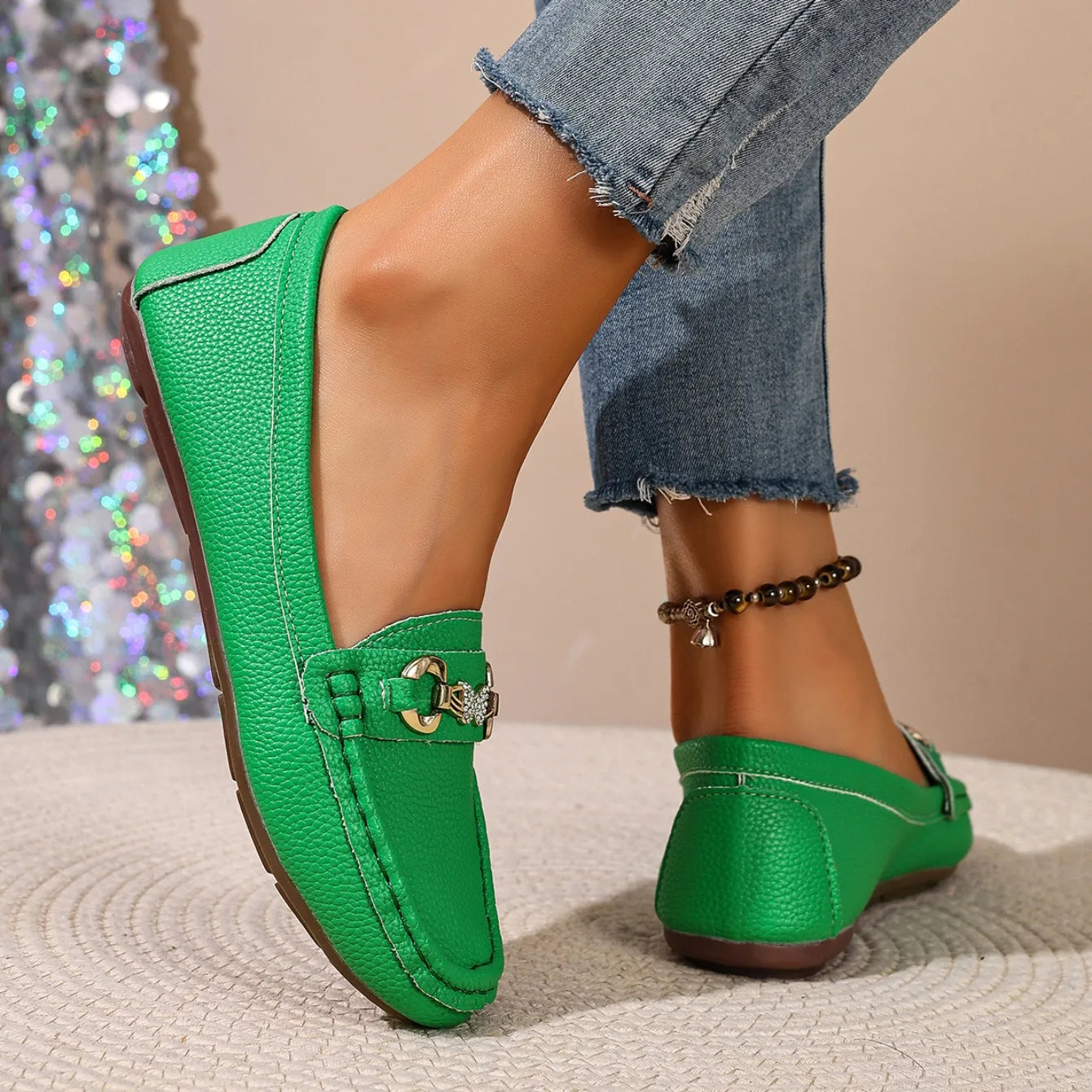 2026 nuevos zapatos planos de mujer primavera otoño Casual Slip on zapatos Mary Jane zapatillas de deporte de moda mujeres punta redonda sólida suela suave mocasines planos