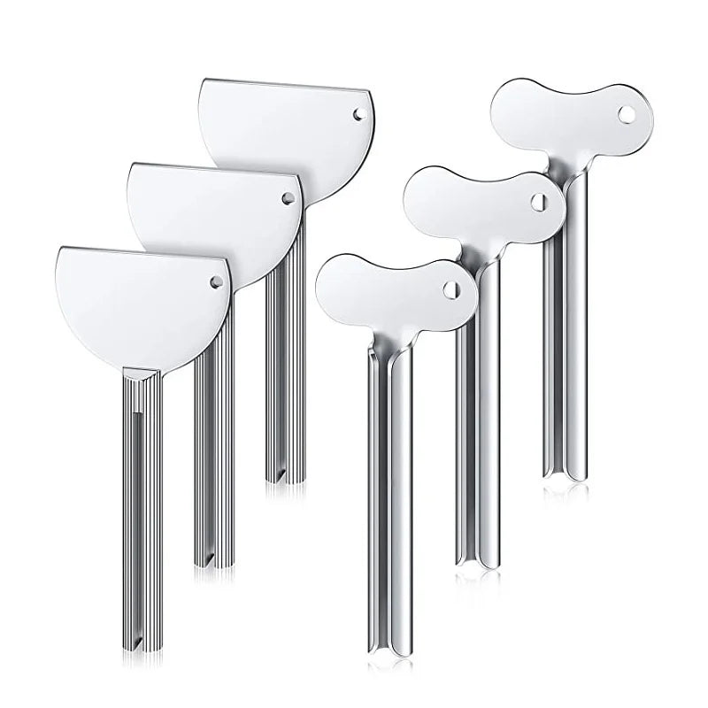 Exprimidor de pasta de dientes de acero inoxidable, limpiador Facial, dispensador de pasta de dientes, herramientas de tubo, accesorios de baño de Metal, 1 ud.