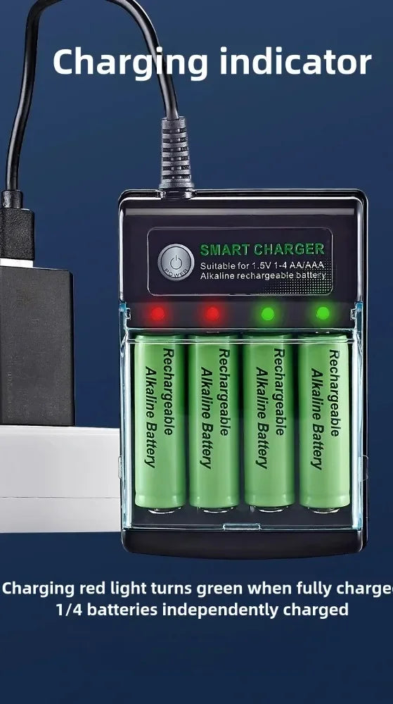 Batería recargable Original 1,5 V AA9800mAh + AAA8800mAh + cargador para ordenador reloj Radio videojuego cámara Digital AA AAAbattery