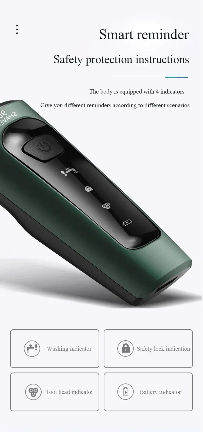 Afeitadoras eléctricas para hombres, resistente al agua, uso en seco y húmedo, recortador eléctrico, afeitadoras rotativas con batería recargable, máquina de afeitar