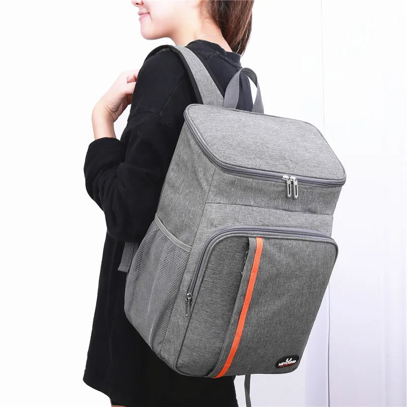 Bolsa de almuerzo térmica portátil de 18L, caja de comida duradera, resistente al agua, funda con aislamiento de hielo, mochilas para cena Oxford para acampar, Icebox