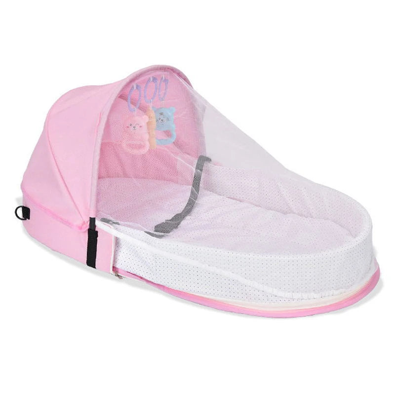 Nido de bebé de viaje multifunción, cuna portátil, plegable, para dormir, con Mosquito