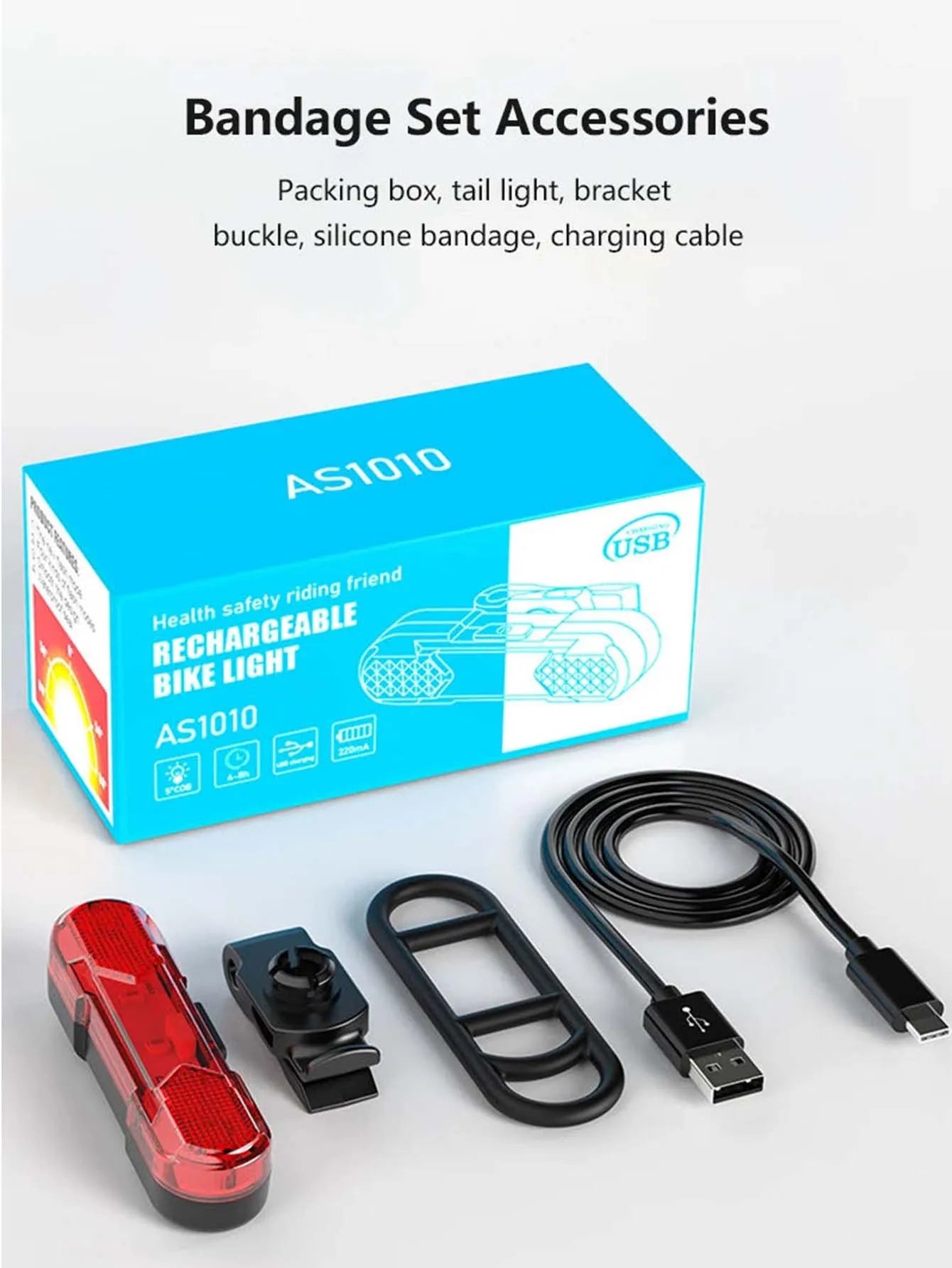 Luz Trasera LED USB para Bicicleta, Impermeable, Luz de Advertencia Trasera para Bicicleta, Luz Trasera de Seguridad para Ciclismo, Accesorios para Bicicleta de Montaña y Carretera
