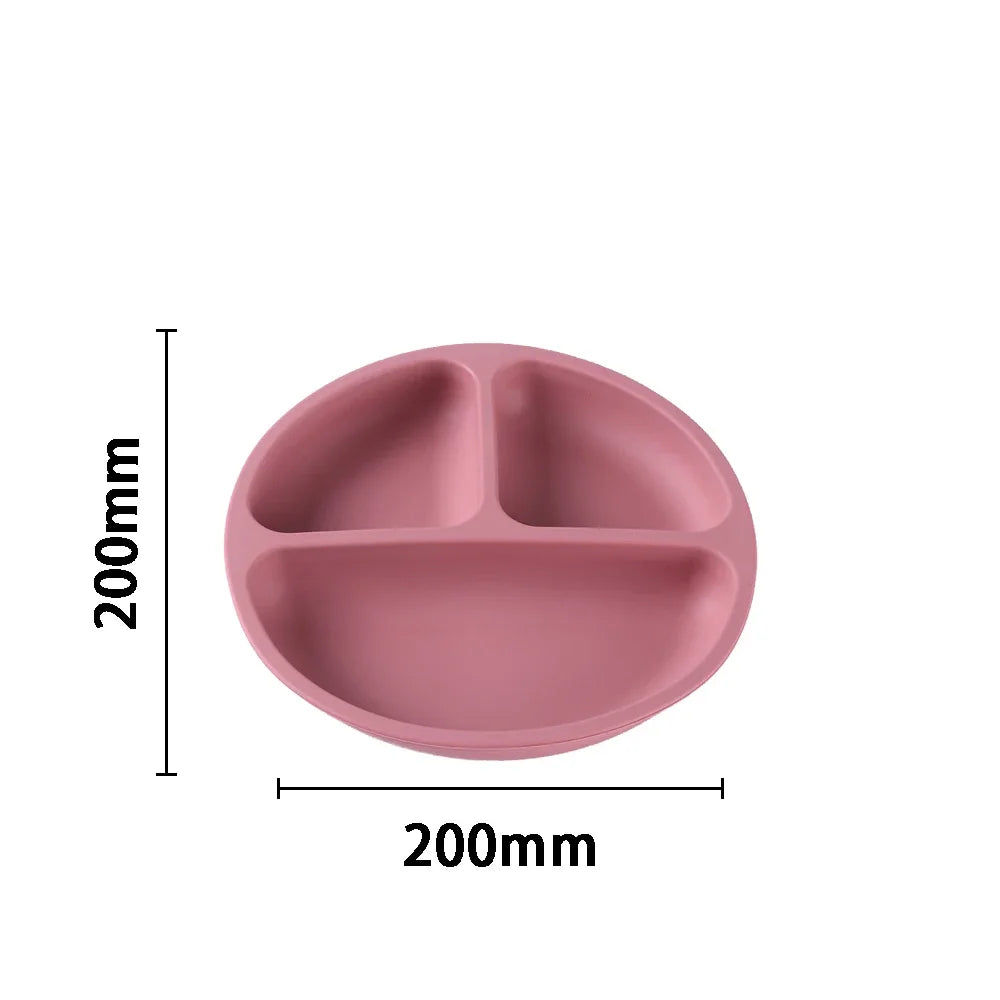 Juego de vajilla de silicona para niños, 16 piezas, taza de succión adicional, tazón, cuchara, madre y bebé