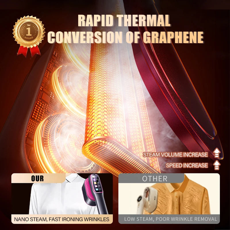 Vaporizador de ropa portátil profesional, nuevo modelo 2026, 1200W, calentamiento rápido, plancha de vapor portátil para tela de ropa para el hogar y los viajes