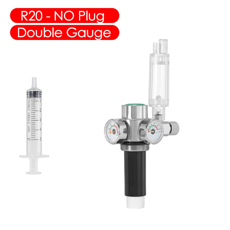 Generador de CO2 para acuario, botella de acero inoxidable de alta presión, cilindro de Gas, accesorios para acuario, 2L/1L