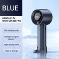 Ventilador de Mano Portátil con Enfriamiento de Hielo, 100 Velocidades, Potente, Recargable por USB, con Soporte para Teléfono