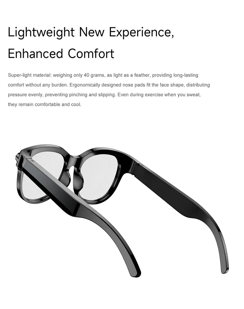 Gafas Inteligentes Xiaomi con IA, Cámara de Video de 800W, Traducción Multifuncional por IA, Minutas de Reuniones, Control de Música, Transmisión Wifi