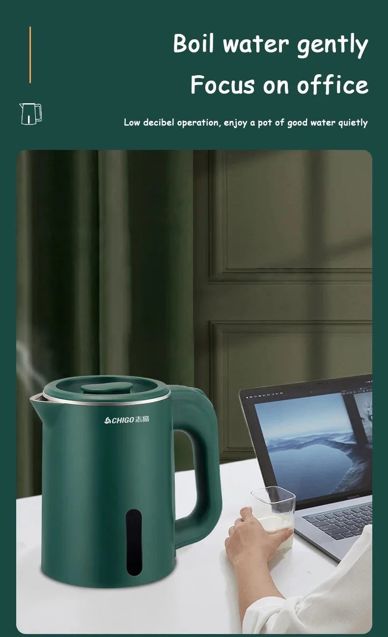 Hervidor Eléctrico Mini de 0.8L, Tetera de Acero Inoxidable 304 de Pequeña Capacidad, Hervidor Portátil para Hotel, Dormitorio, Viajes, 220V