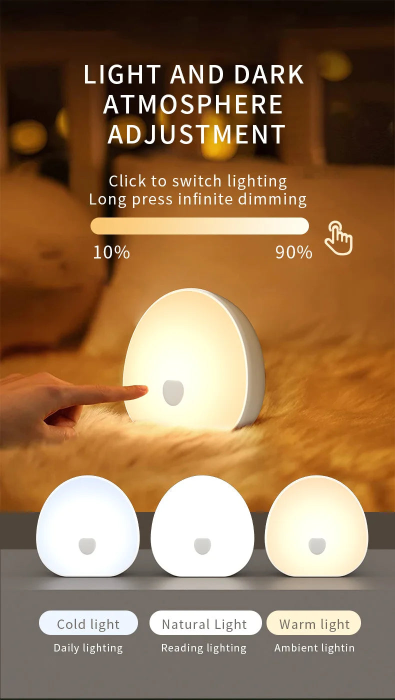 Máquina de ruido blanco para dormir RGB con sonido relajante, luz LED nocturna recargable táctil, lámpara relajante de Audio y sueño para bebé