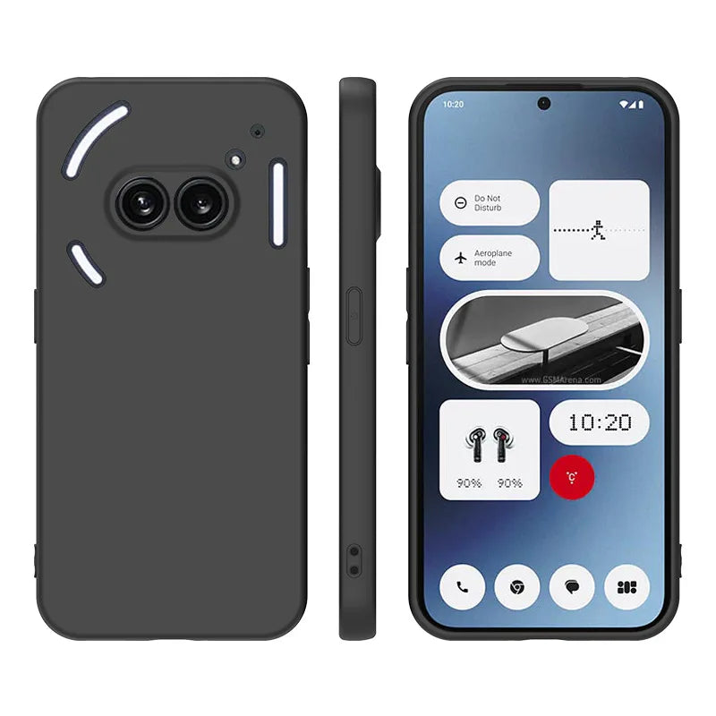 For Nothing Phone 2A funda trasera de silicona suave mate negra para Nothing Phone 2a fundas protectoras completas Capas parachoques