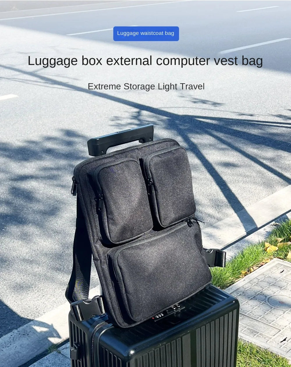 Estuche de embarque de gran capacidad, bolsa colgante, Maleta multifuncional de capacidad extendida, bolsa adicional, bolsa de almacenamiento de viaje extraíble