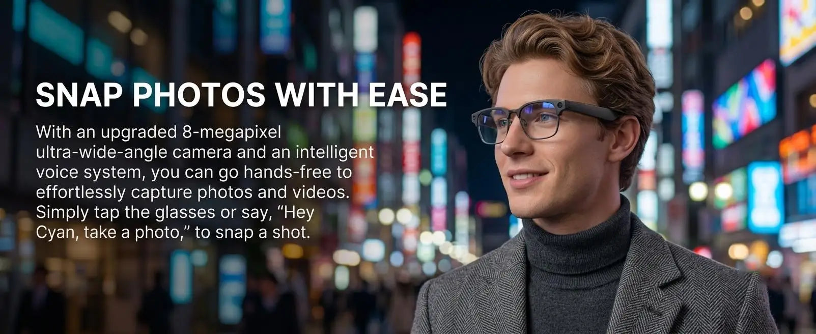 Gafas Inteligentes con Cámara para Hombre, Grabación de Video 4K, Reconocimiento de IA, Llamadas Bluetooth, Traducción de Voz, Anti Luz Azul para Mujer, para Trabajar