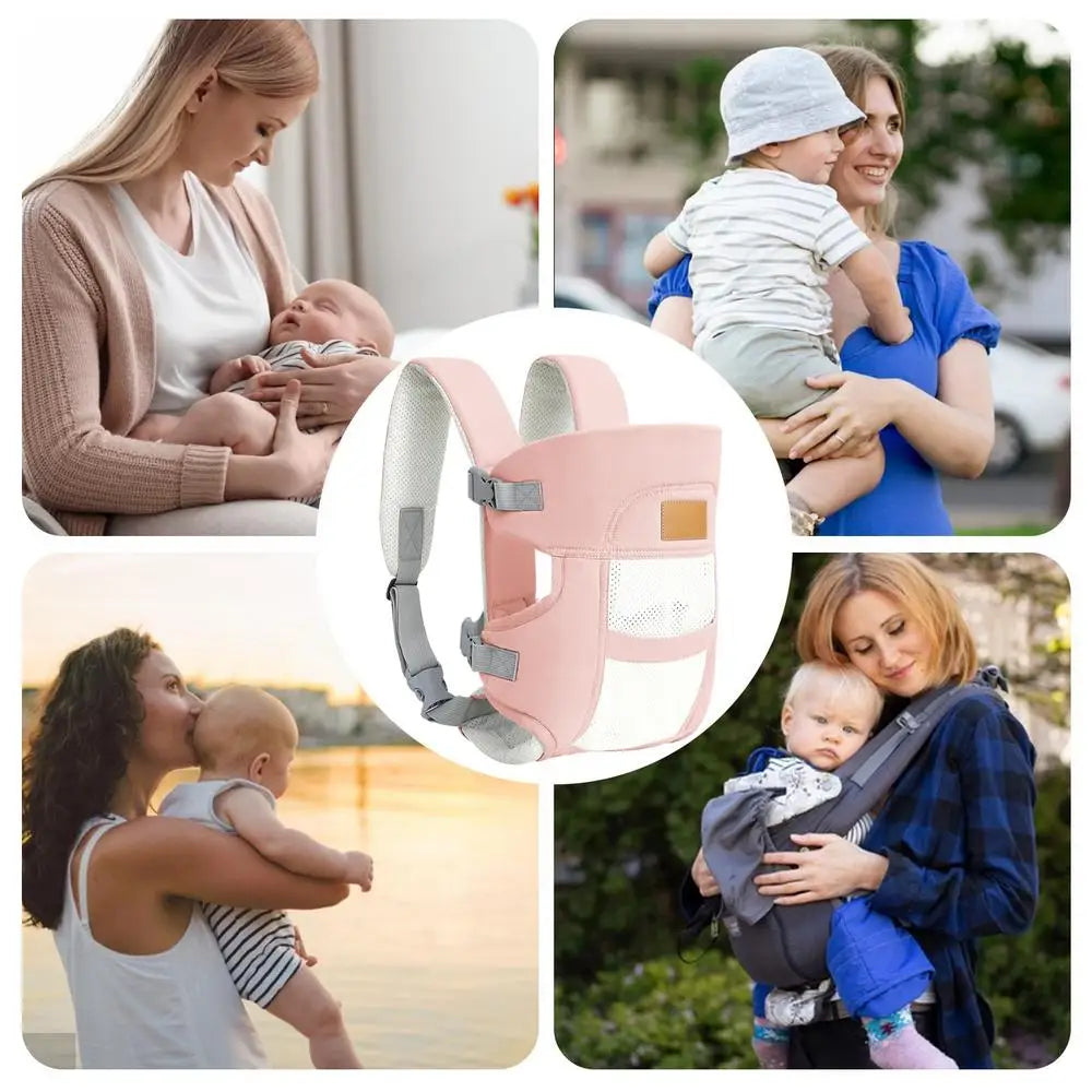 Soporte para bebé, portabebés ligero, ergonómico, transpirable, bolsa con eslinga Horizontal, soporte para la cabeza ajustable para paseos en la naturaleza