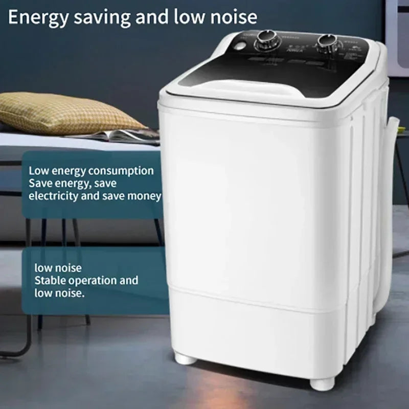Venta caliente del hogar 7.5L 3 en 1 mini lavadora portátil de cubo grande con función de lavado y vibración, gran capacidad