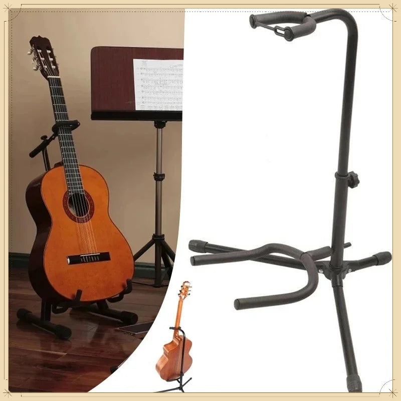 Soporte Vertical Plegable y Ajustable para Guitarra, Soporte Multiusos para Ukelele, Bajo, Guitarra Clásica, Eléctrica y Pipa