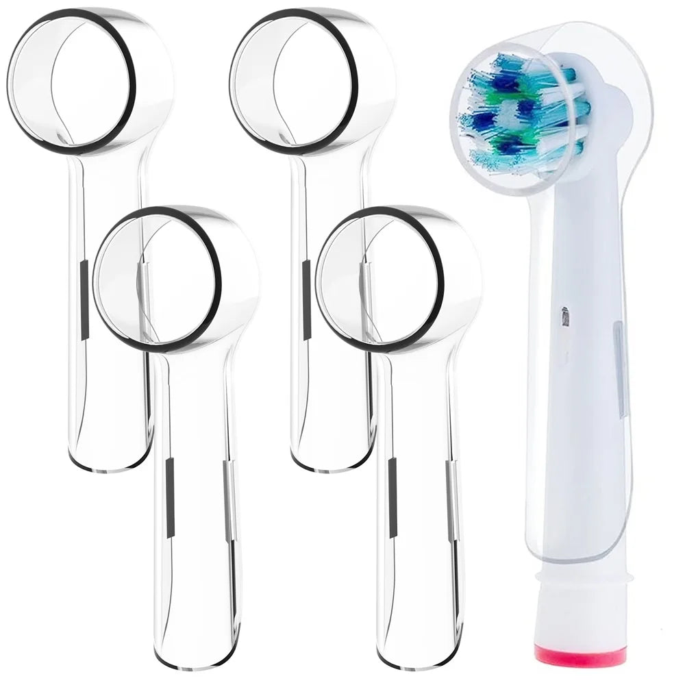 4 Uds. Compatible con cabezales de cepillo de dientes eléctrico Oral B, cubiertas a prueba de polvo, tapa protectora de cabezal de cepillo redondeado para almacenamiento y viajes