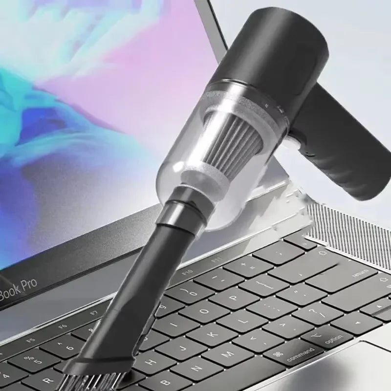 Aspiradora 3 en 1 con función de succión y soplado integradas, aspiradora combinada con carga USB, aspiradora pequeña para coche y hogar