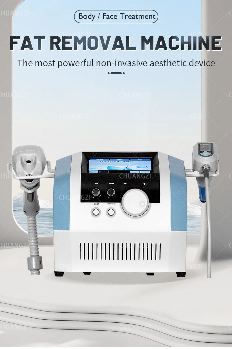 Equipo NEO portátil, máquina de adelgazamiento, celulitis ultrasónica, eliminación de arrugas, Estiramiento facial, 2 asas, máquina reductora de grasa Ultra 360