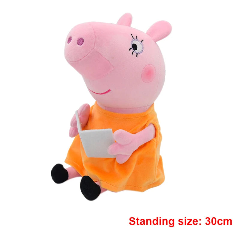 30cm Original Peppa Pig juguetes de peluche George Eddie Bear Mr dinosaurio figura de Anime juguetes de peluche niños juguete de regalo de Navidad