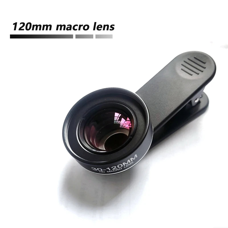 Lente Macro profesional de 120MM, lente Super Macro HD 5K, Clip Universal para cámara fotográfica, para iPhone, Samsung, Xiaomi, HUAWEI, Android