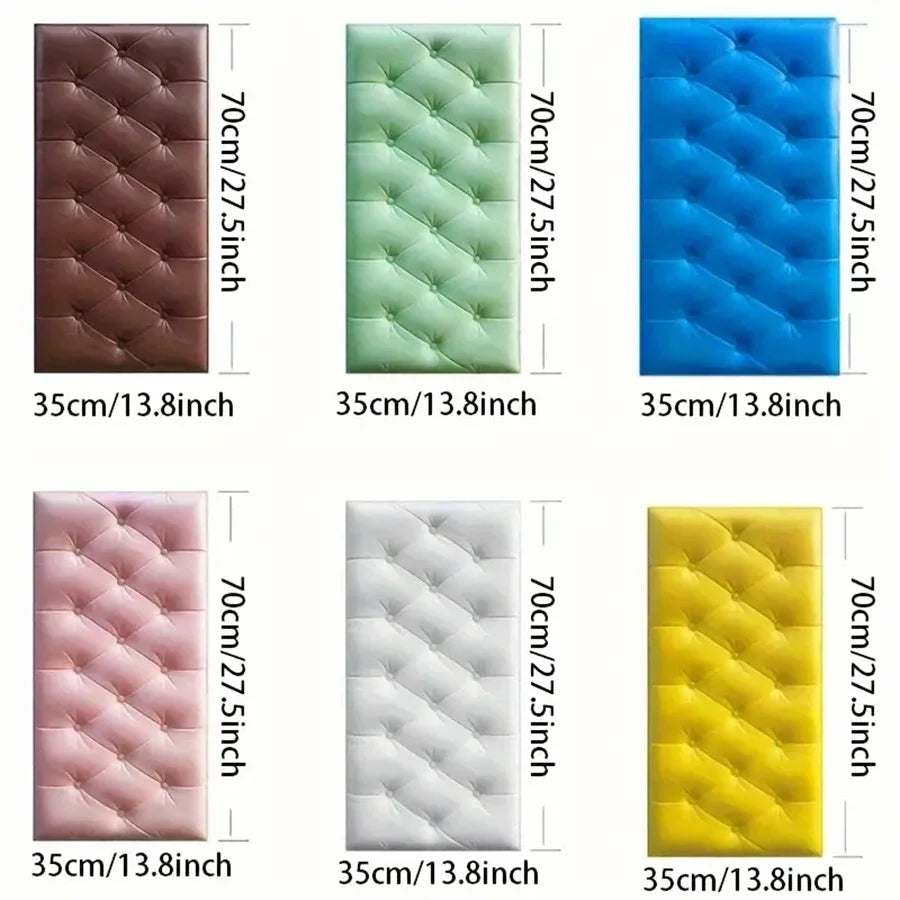 Papel Tapiz Autoadhesivo 3D, Almohadilla de Pared Anticolisión, para Dormitorio Infantil, Sala de Estar, Almohadilla de Espuma Suave, Decoración del Hogar